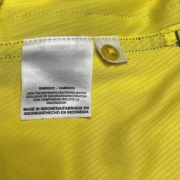 Nike  Dri Fit University of Oregon Ducks Yellow Polo Shirt Size XXL - Picture 10 of 11